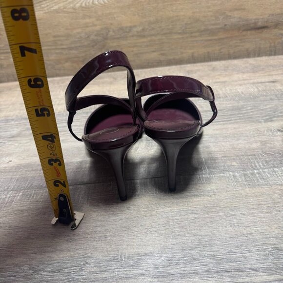 Calvin Klein Gilisa Burgundy Leather Pumps Women's Size 9.5 - Picture 4 of 6
